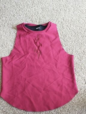 Ultracor Women's Magenta Laser-Cut Flame High-Neck Tank